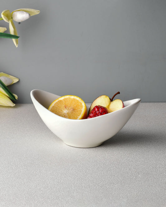 Fine Porcelain Wing Bowl, white