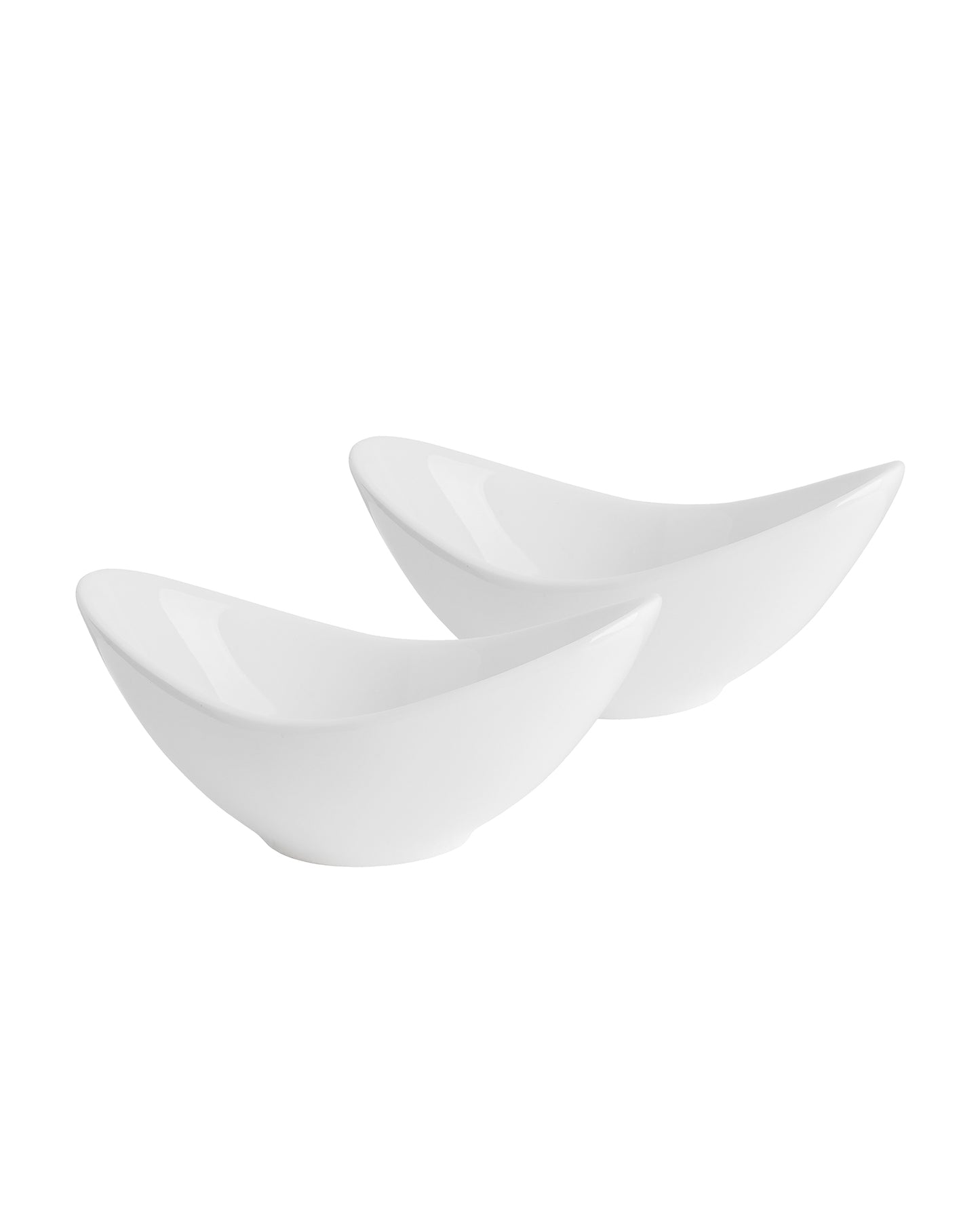 Fine Porcelain Wing Bowl, white, set of 2