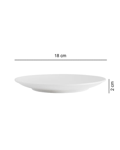 Fine Porcelain Classic White Urmi Quater Plate