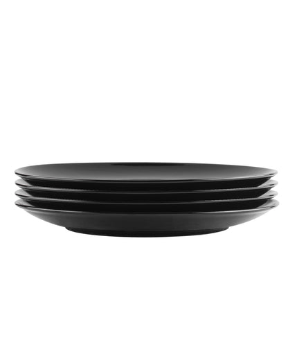 Fine Porcelain Glossy Black Urmi Full Plate