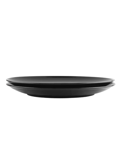 Fine Porcelain Glossy Black Urmi Full Plate