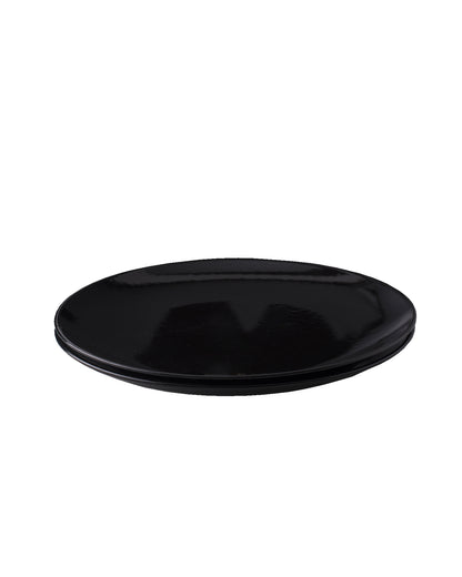 Fine Porcelain Glossy Black Urmi Full Plate
