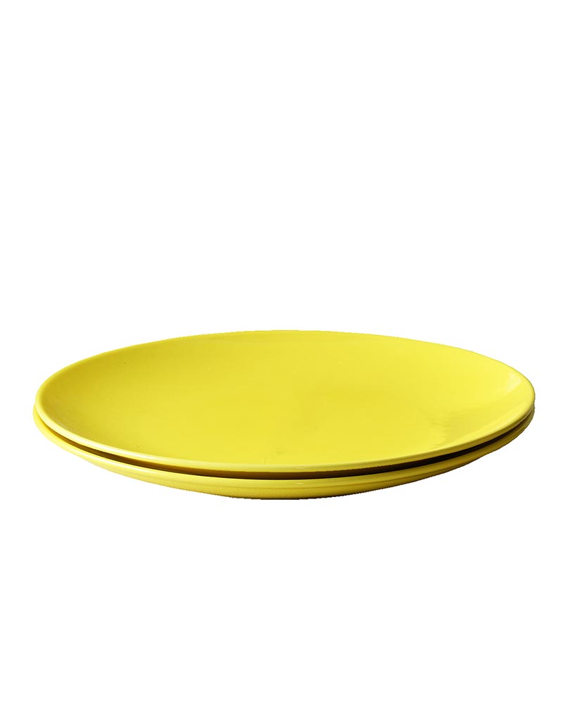 Fine Porcelain Yellow Urmi Full Plate