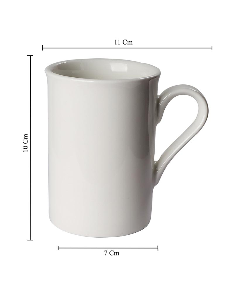Classic Morning Tea, Coffee, Milk Mug, 280 ml, Porcelain