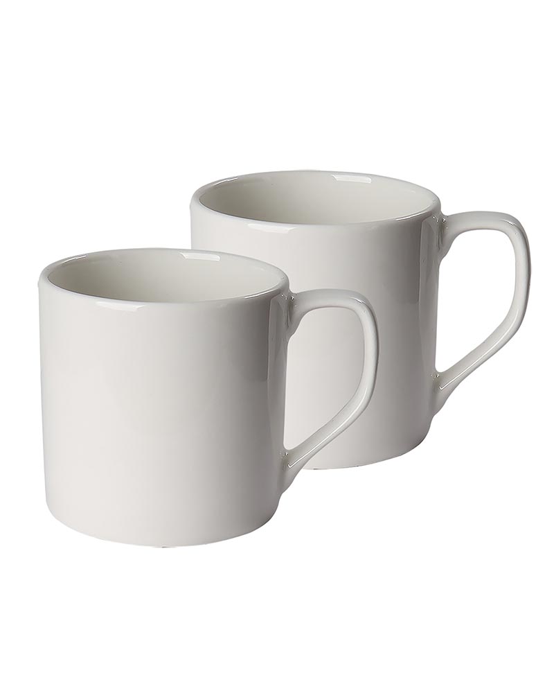 Retro Morning Tea, Coffee, Expresso Mug, 300 ml, White Porcelain, Diana, Set of 4