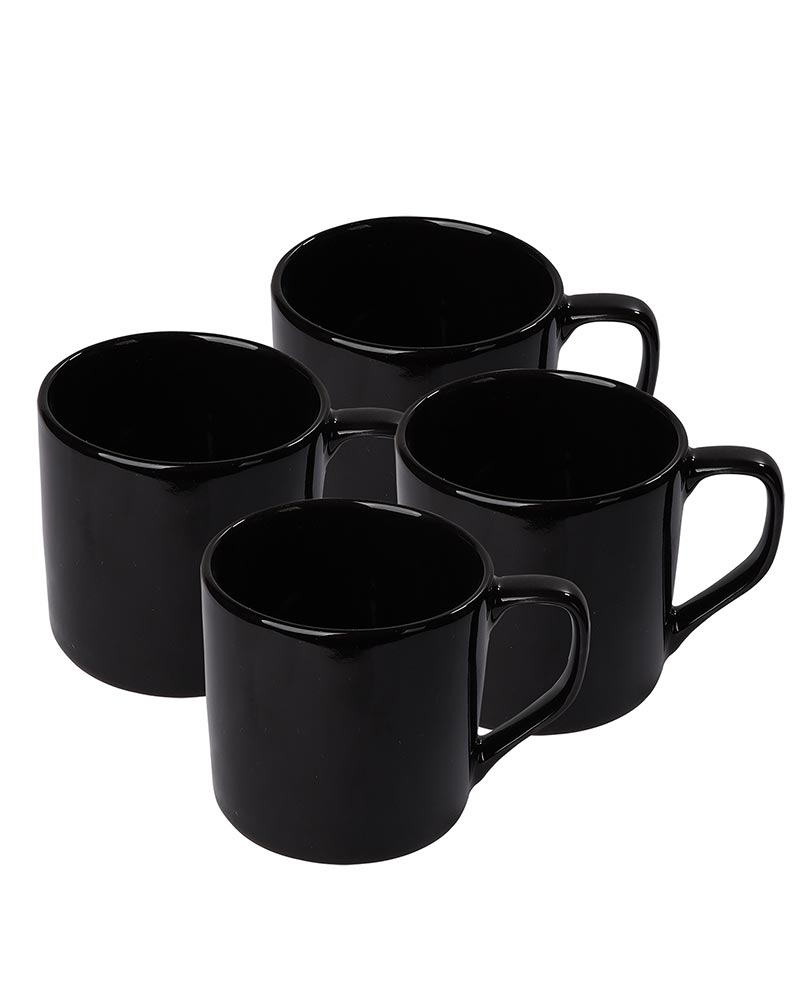 Retro Morning Tea, Coffee, Expresso Mug, 300 ml, White Porcelain, Diana, Set of 4