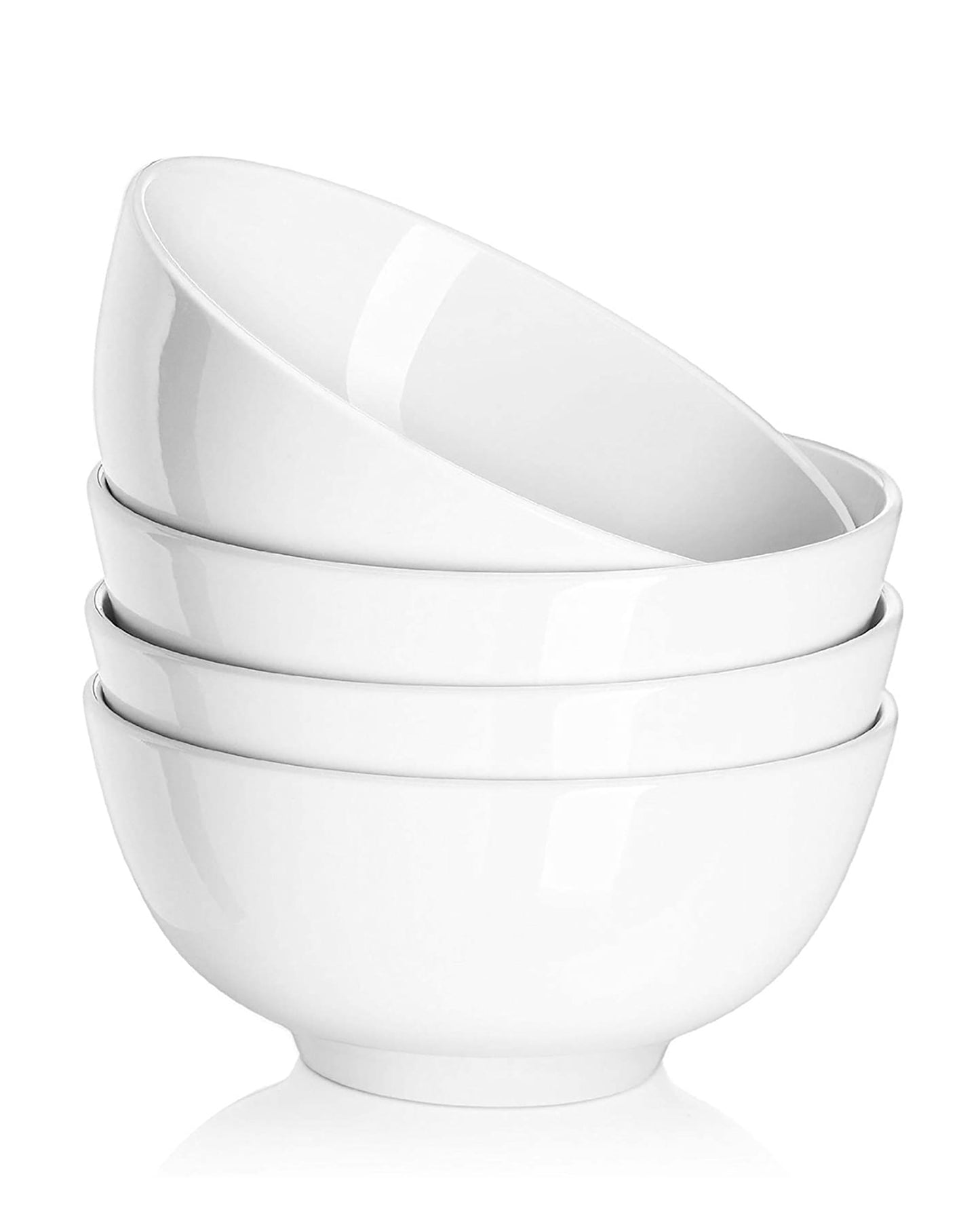 9 Ounce Small Cereal and Soup Bowls, Sturdy Porcelain Bowl, Dishwasher Microwave Safe, Portion Control Bowls for Ice Cream Dessert Rice, set of 4, 5 Inches