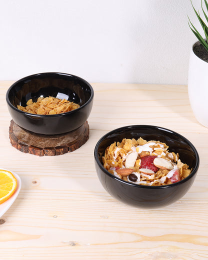 9 Ounce Small Cereal and Soup Bowls, Sturdy Porcelain Bowl, Dishwasher Microwave Safe, Portion Control Bowls for Ice Cream Dessert Rice, set of 2, 5 Inches, White