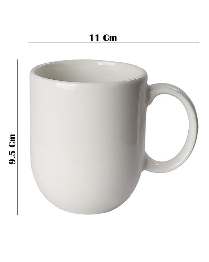 Coffee Mugs 20cl Coffee Mug ,Gift for Women Men Mom Dad,Mugs with Large Handle for Coffee Tea Cocoa Soup,Ceramic, Dishwasher & Microwave Safe, Coupe White