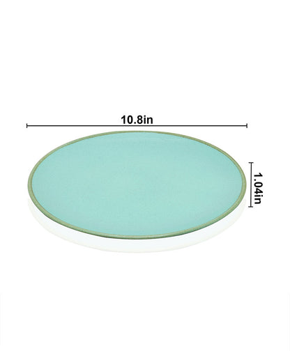 Fine Porcelain Glossy Dinner Plate 27 cm, Scratch Resistant, Microwave and dishwasher safe, set of 2