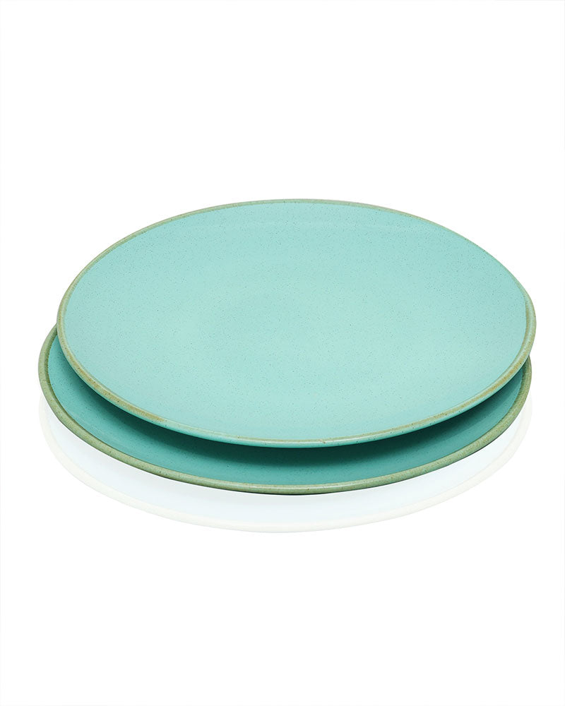 Fine Porcelain Glossy Dinner Plate 27 cm, Scratch Resistant, Microwave and dishwasher safe, set of 2
