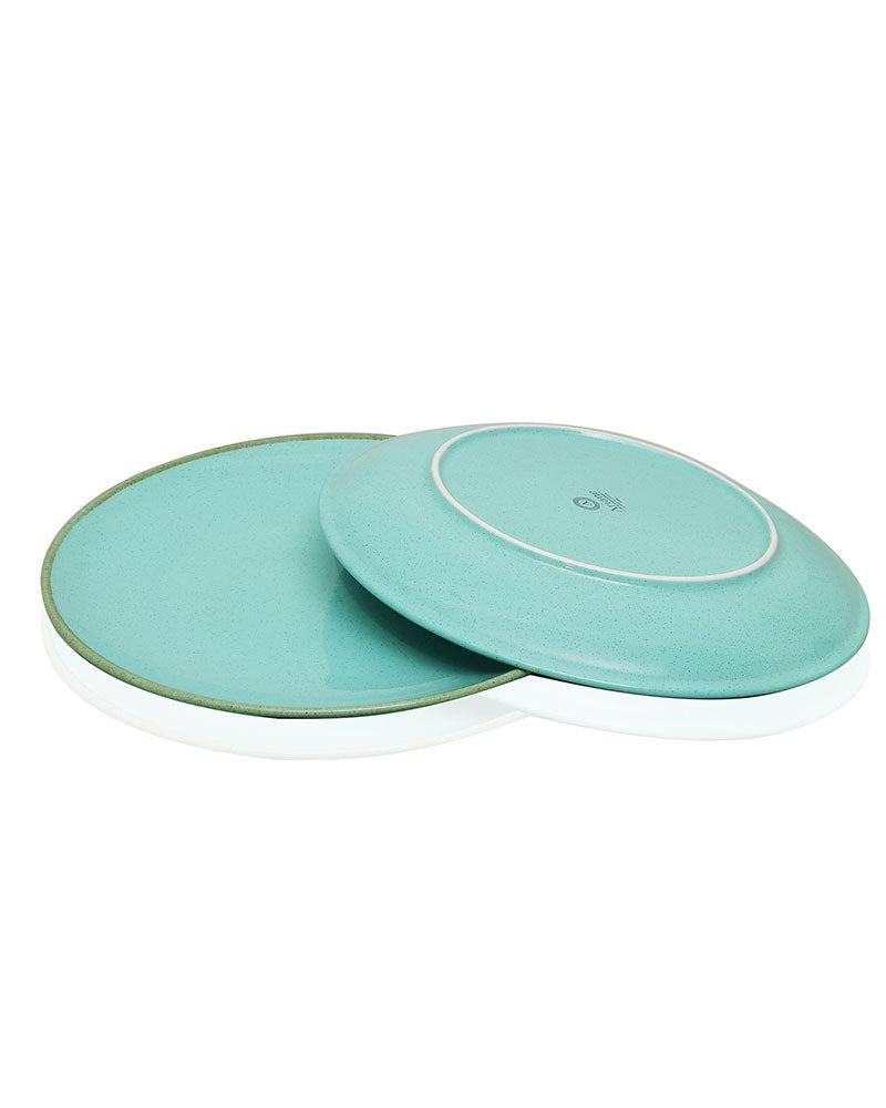 Fine Porcelain Glossy Dinner Plate 27 cm, Scratch Resistant, Microwave and dishwasher safe, set of 2