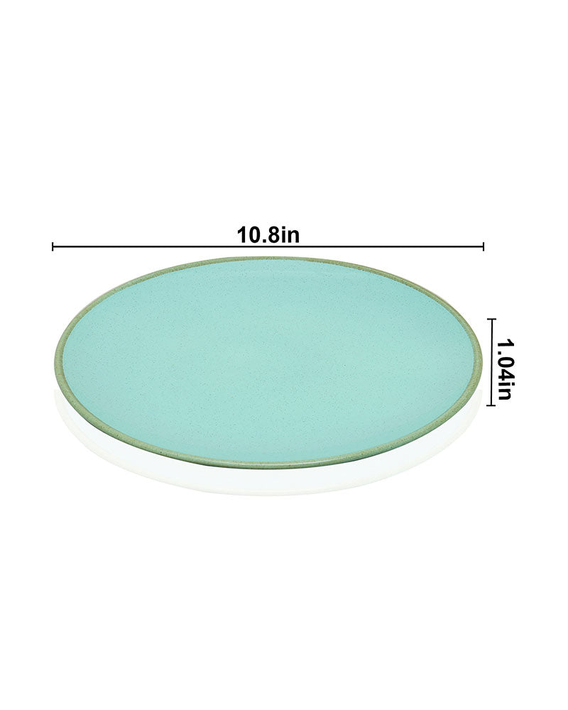 Fine Porcelain Glossy Dinner Plate 27 cm, Scratch Resistant, Microwave and dishwasher safe, set of 4