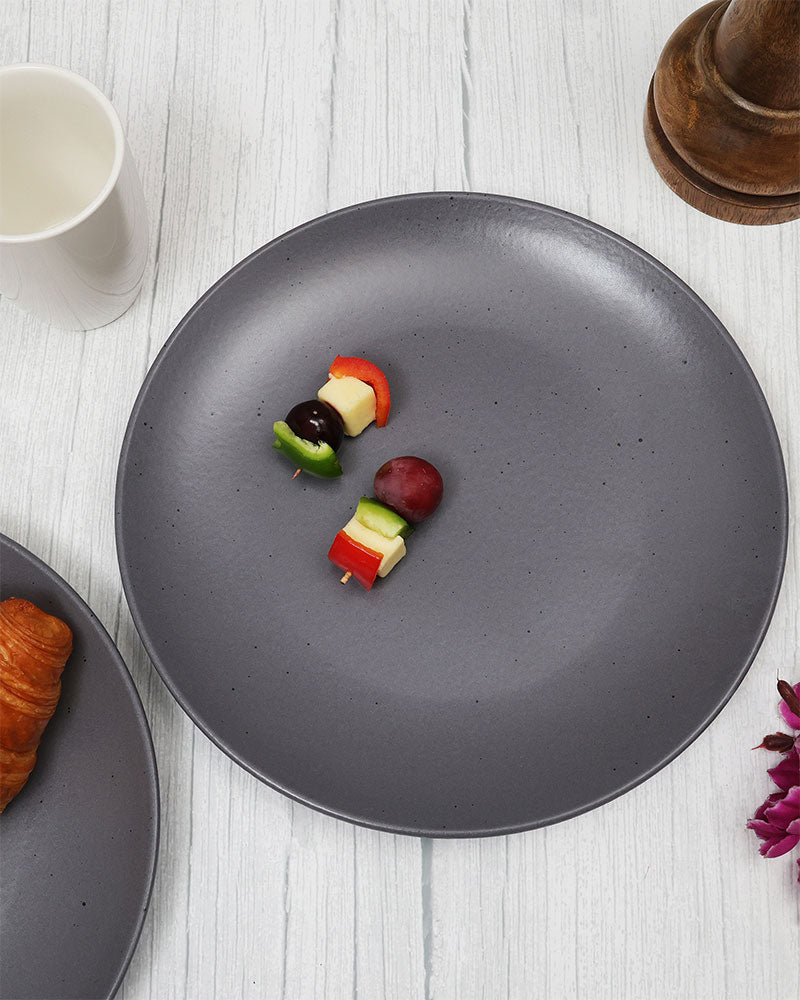 Fine Porcelain Glossy Dinner Plate 27 cm, Scratch Resistant, Microwave and dishwasher safe, set of 2