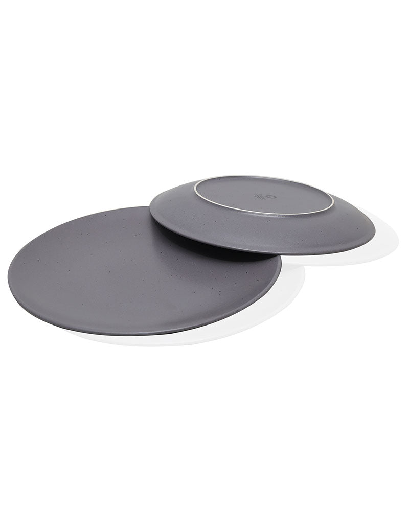 Fine Porcelain Glossy Dinner Plate 27 cm, Scratch Resistant, Microwave and dishwasher safe, set of 2