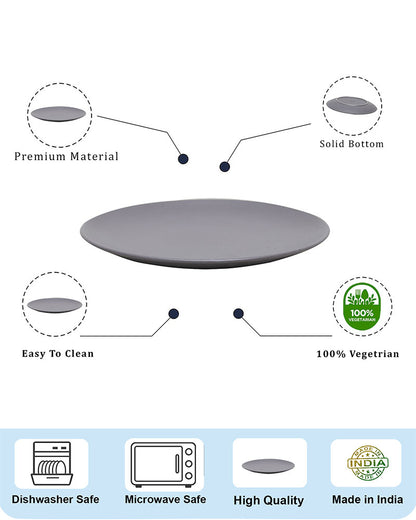 Fine Porcelain Glossy Dinner Plate 27 cm, Scratch Resistant, Microwave and dishwasher safe, set of 2