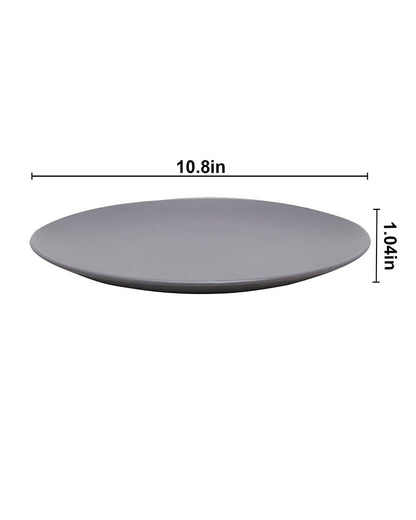 Fine Porcelain Glossy Dinner Plate 27 cm, Scratch Resistant, Microwave and dishwasher safe, set of 4