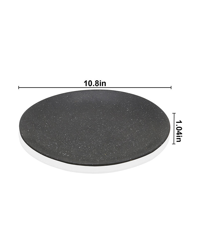 Fine Porcelain Glossy Dinner Plate 27 cm, Scratch Resistant, Microwave and dishwasher safe, set of 2