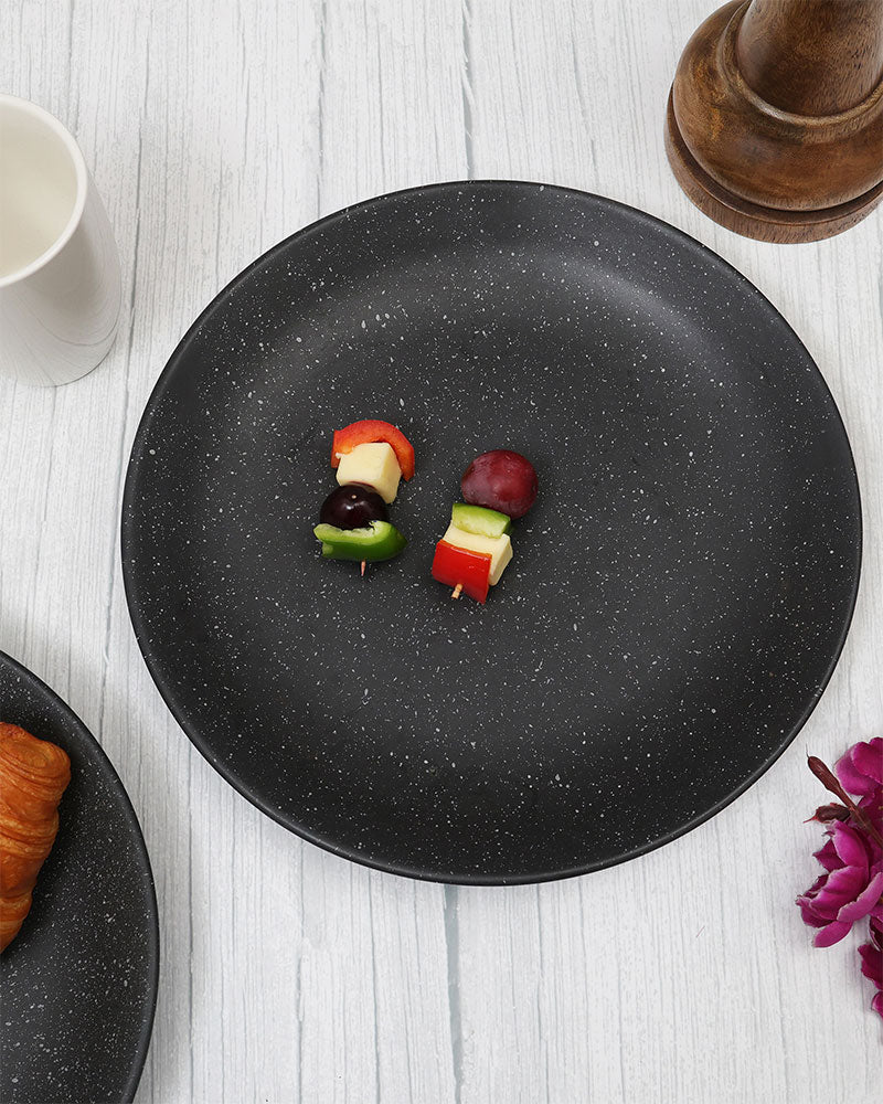 Fine Porcelain Glossy Dinner Plate 27 cm, Scratch Resistant, Microwave and dishwasher safe, set of 2