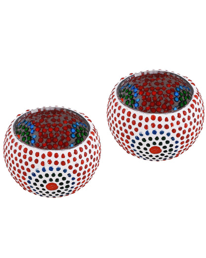 Moroccan White Glass Star Mosaic Candle Holder, Tea Light holder Votive