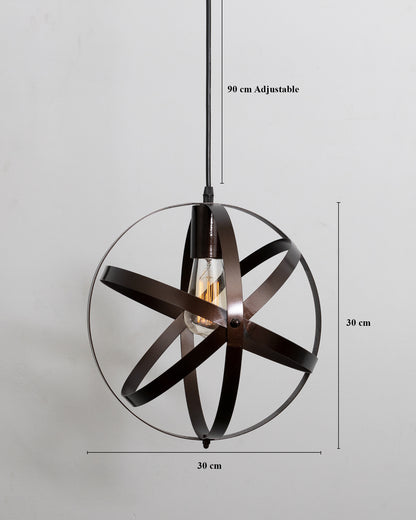 Industrial Vintage Globe Pendant Light Fixture, Changeable Hanging Ceiling Light Chandelier Fixture for Kitchen, Island, Living Room, Dining Room