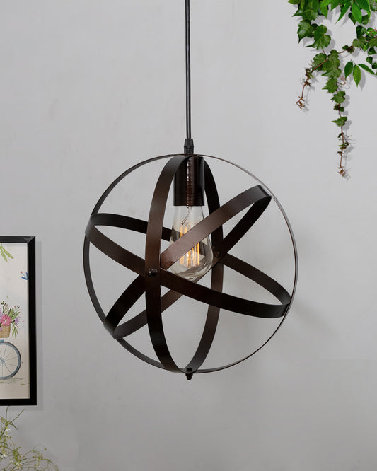 Industrial Vintage Globe Pendant Light Fixture, Changeable Hanging Ceiling Light Chandelier Fixture for Kitchen, Island, Living Room, Dining Room