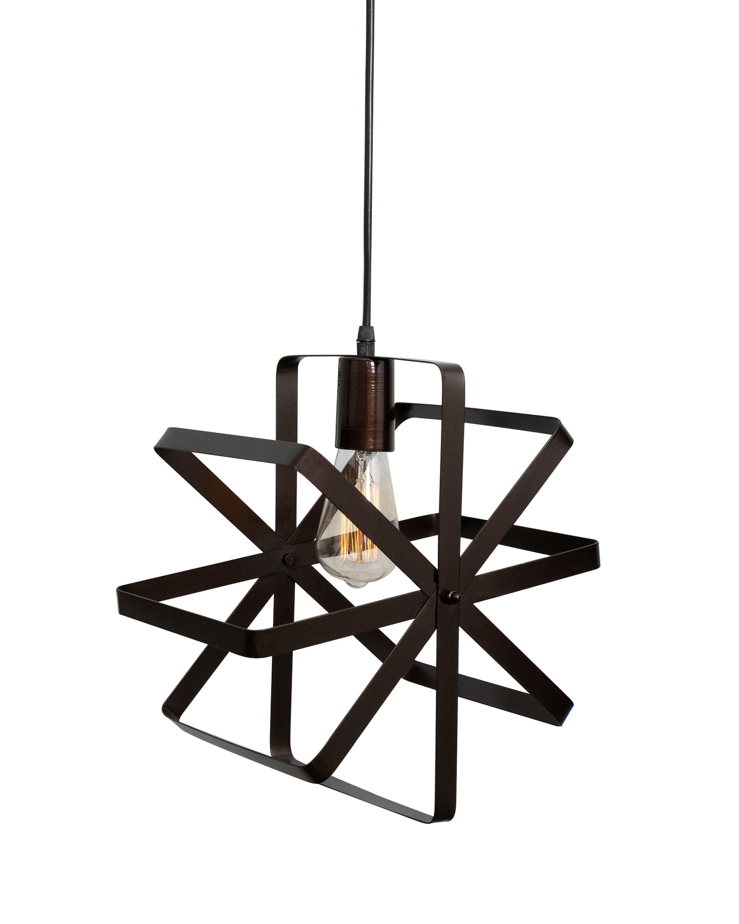 Industrial Vintage Globe Pendant Light Fixture, Changeable Hanging Ceiling Light Chandelier Fixture for Kitchen, Island, Living Room, Dining Room