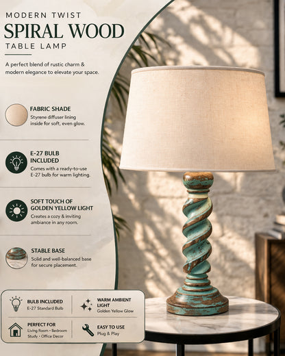 Signature Rustic Rope Algae Table Lamp With Jute Drum Shade, Farmhouse, Living Room, Bedroom, House Bedside Nightstand, Home, Office, Reading Light