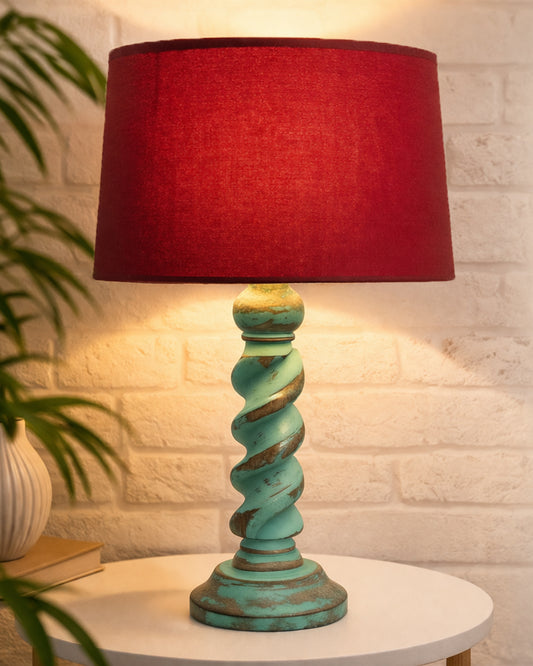 Signature Rustic Rope Algae Table Lamp With Jute Drum Shade, Farmhouse, Living Room, Bedroom, House Bedside Nightstand, Home, Office, Reading Light