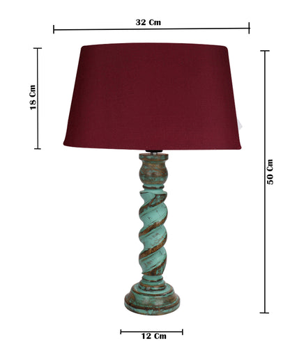 Signature Rustic Rope Algae Table Lamp With Jute Drum Shade, Farmhouse, Living Room, Bedroom, House Bedside Nightstand, Home, Office, Reading Light