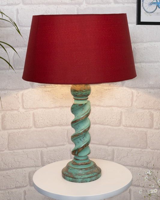 Signature Rustic Rope Algae Table Lamp With Jute Drum Shade, Farmhouse, Living Room, Bedroom, House Bedside Nightstand, Home, Office, Reading Light