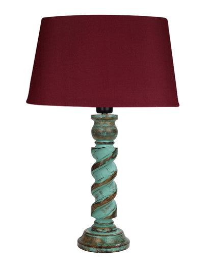 Signature Rustic Rope Algae Table Lamp With Jute Drum Shade, Farmhouse, Living Room, Bedroom, House Bedside Nightstand, Home, Office, Reading Light