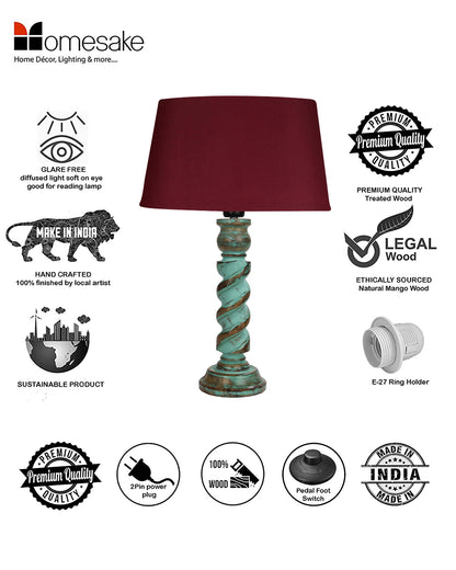 Signature Rustic Rope Algae Table Lamp With Jute Drum Shade, Farmhouse, Living Room, Bedroom, House Bedside Nightstand, Home, Office, Reading Light