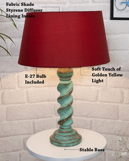 Signature Rustic Rope Algae Table Lamp With Jute Drum Shade, Farmhouse, Living Room, Bedroom, House Bedside Nightstand, Home, Office, Reading Light