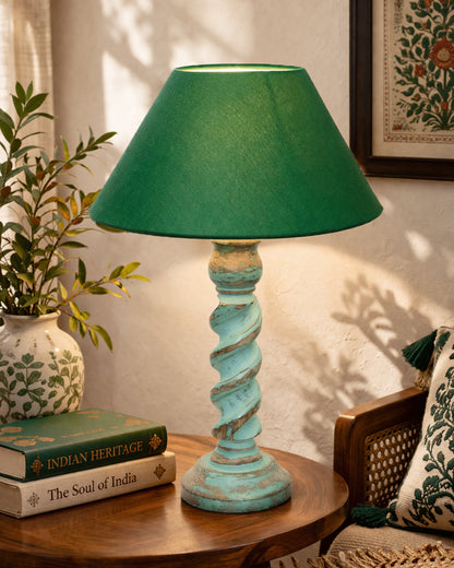 Signature Rustic Rope Algae Table Lamp With White Cone Shade, Farmhouse, Living Room, Bedroom, House Bedside Nightstand, Home, Office, Reading Light