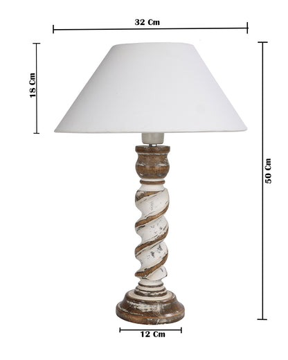 Signature Rustic Rope Whitewash Table Lamp With Jute Drum Shade, farmhouse Living Room Bedroom House Bedside Nightstand Home Office Reading Light