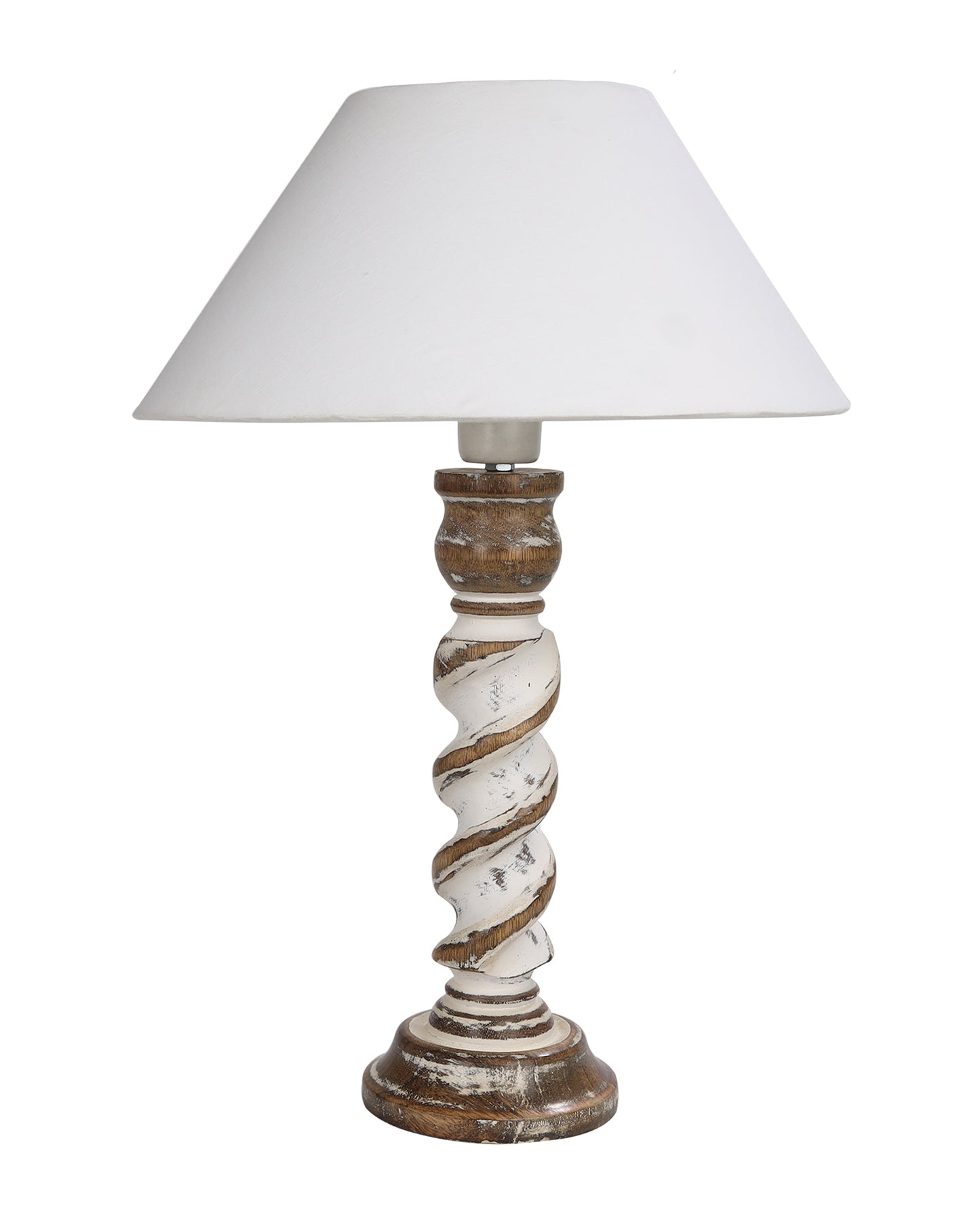 Signature Rustic Rope Whitewash Table Lamp With Jute Drum Shade, farmhouse Living Room Bedroom House Bedside Nightstand Home Office Reading Light