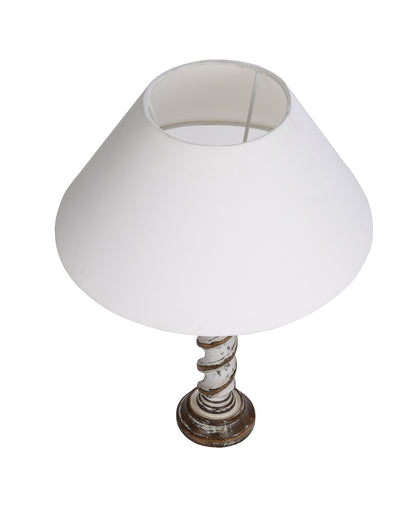 Signature Rustic Rope Whitewash Table Lamp With Jute Drum Shade, farmhouse Living Room Bedroom House Bedside Nightstand Home Office Reading Light