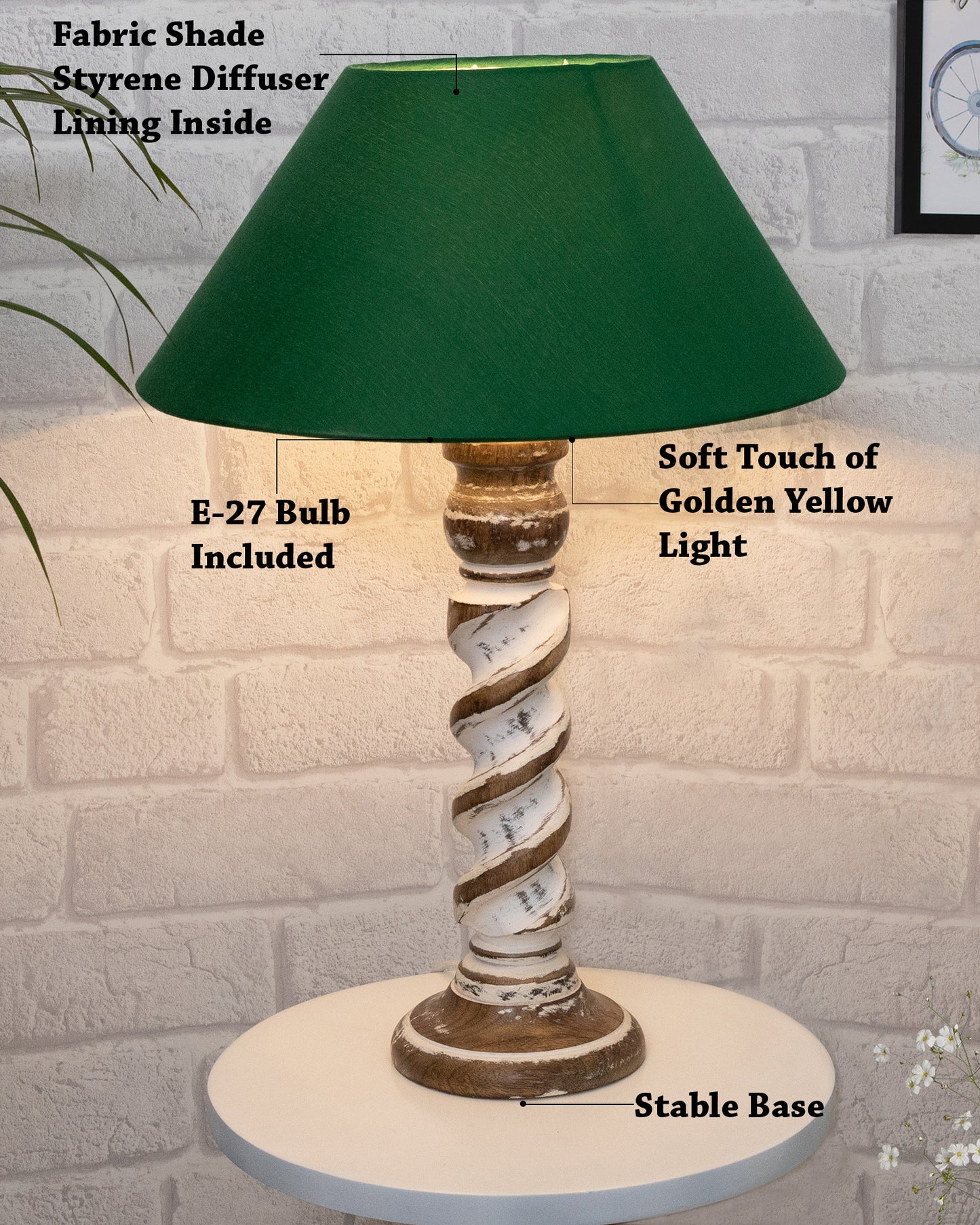 Signature Rustic Rope Whitewash Table Lamp With Jute Drum Shade, farmhouse Living Room Bedroom House Bedside Nightstand Home Office Reading Light