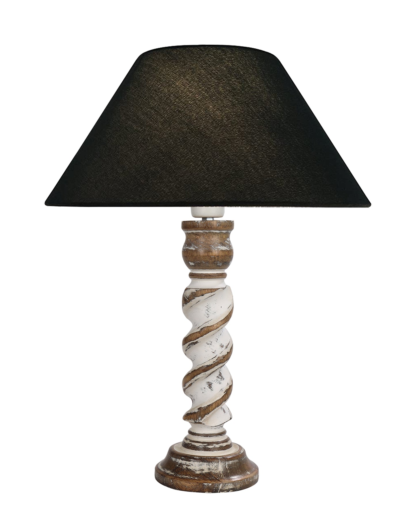 Signature Rustic Rope Whitewash Table Lamp With Jute Drum Shade, farmhouse Living Room Bedroom House Bedside Nightstand Home Office Reading Light