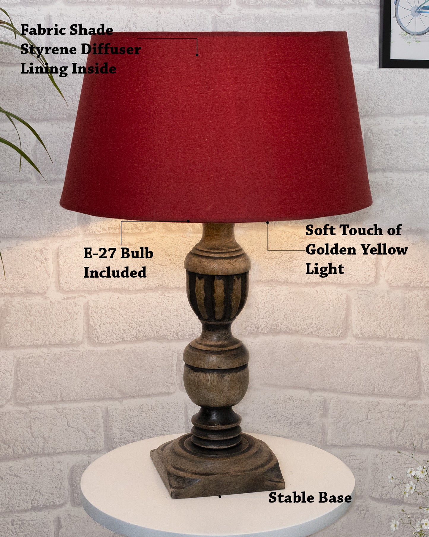 Rustic Antique Black French Trophy Carved Table lamp with Empire shade