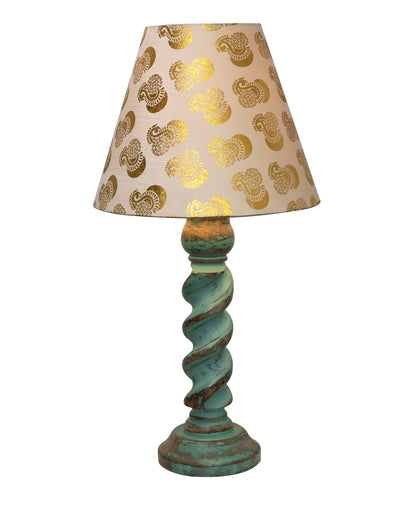 Signature Rustic Rope Algae Table Lamp With Jute Cone Shade, farmhouse Living Room Bedroom House Bedside Nightstand Home Office Reading Light