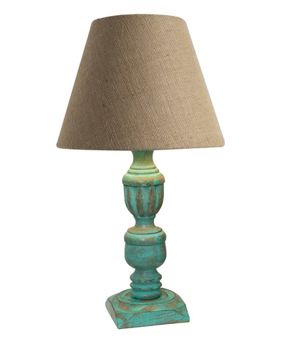 Rustic Algae French Trophy Carved Table lamp with Empire Cone Shade