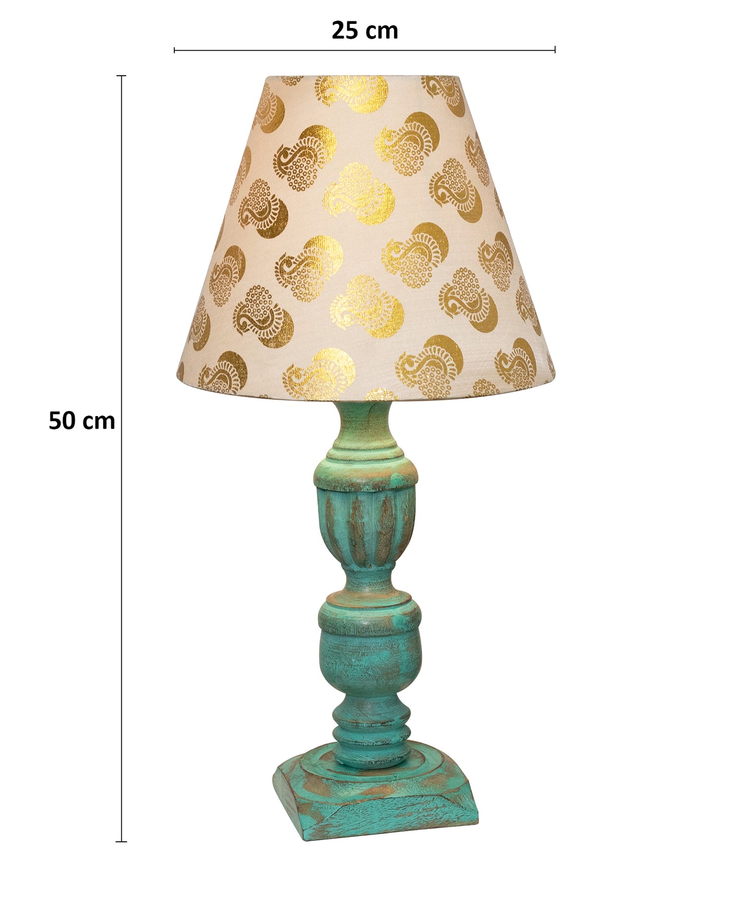 Rustic Algae French Trophy Carved Table lamp with Empire Cone Shade