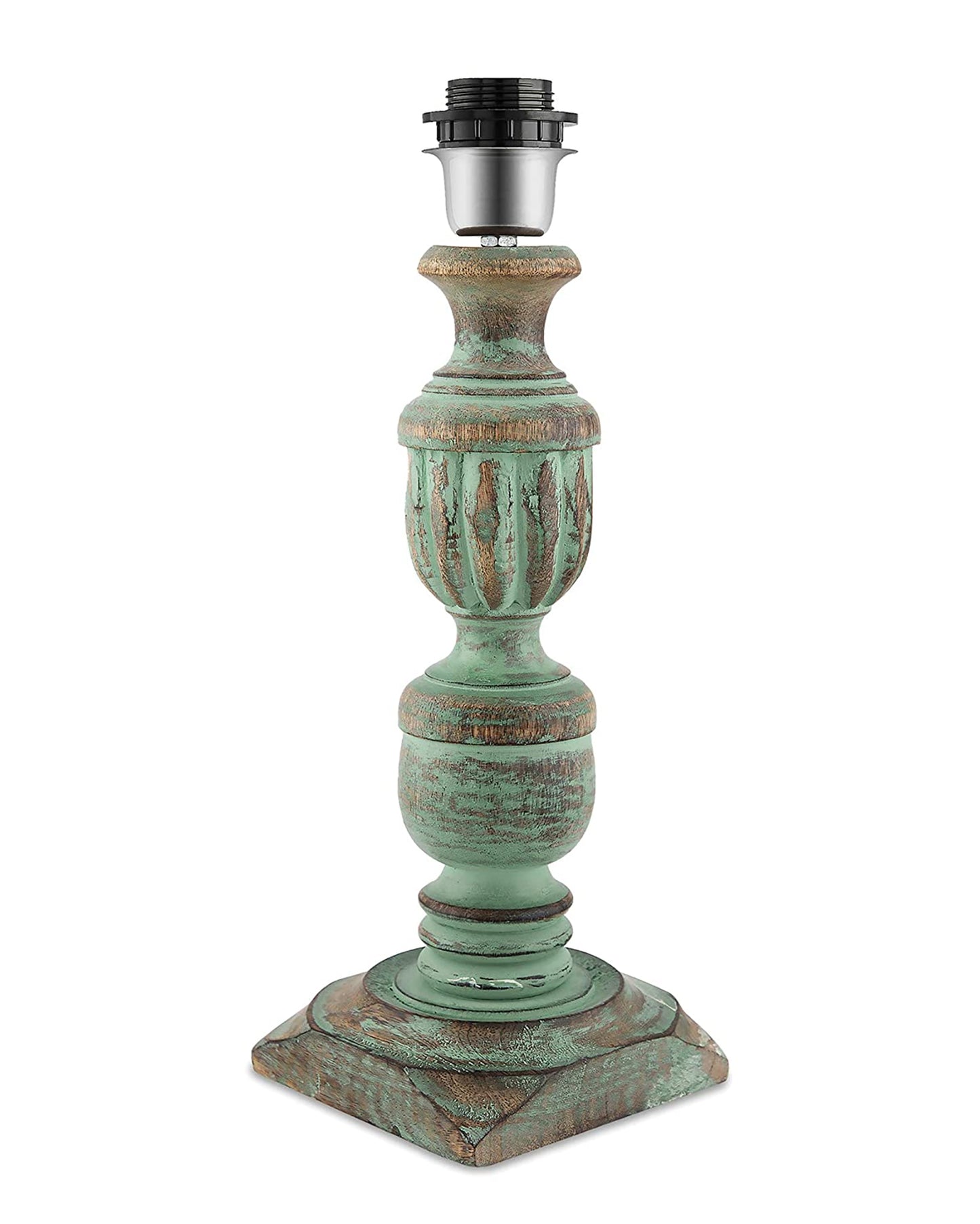 Rustic Algae French Trophy Carved Table lamp with Empire Cone Shade