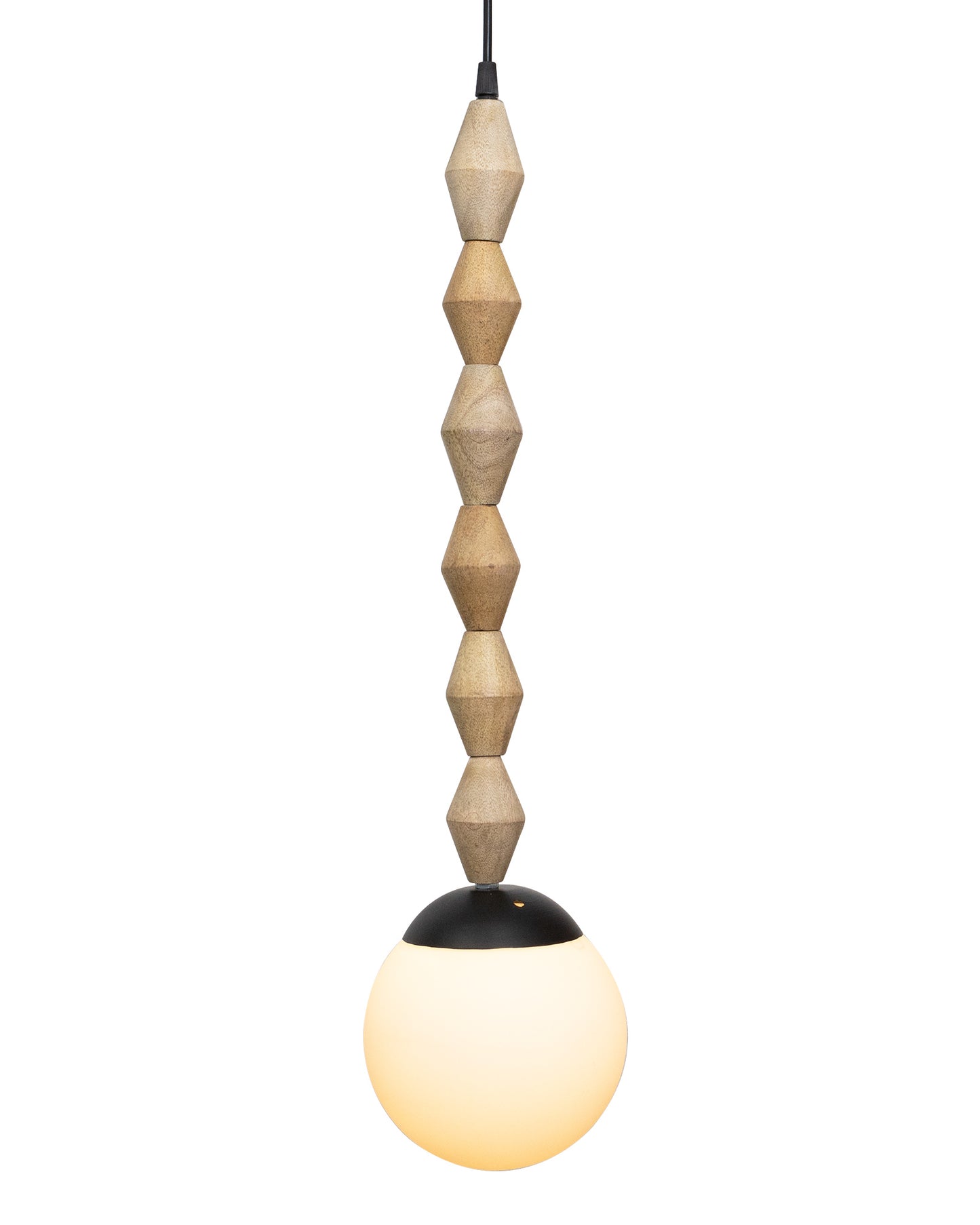 Rustic Beaded Swag Pendant, Balcony Bar Cafe Living Dining Room, Retro Loft Light, Ceiling Hanging Light, natural white Frosted globe