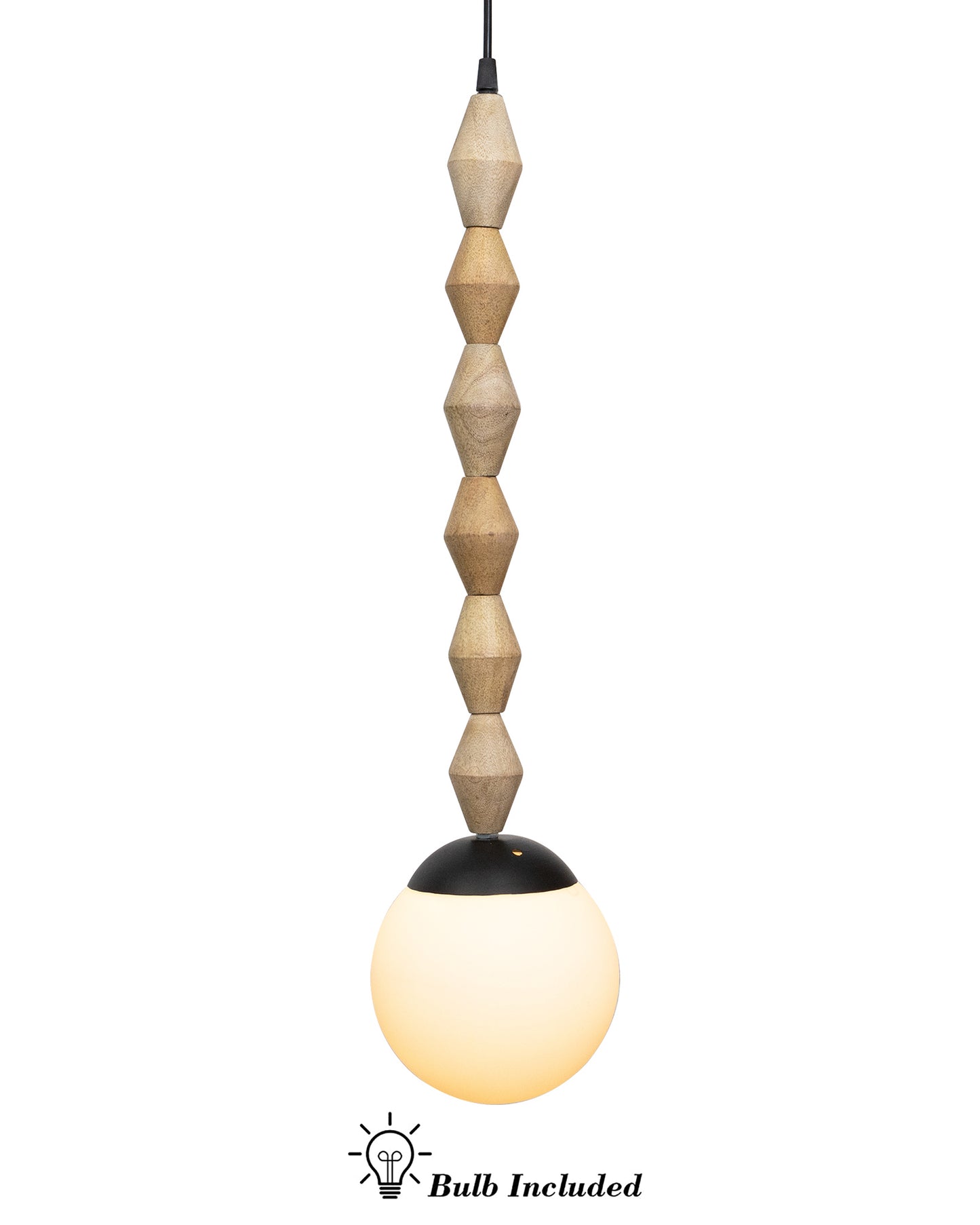 Rustic Beaded Swag Pendant, Balcony Bar Cafe Living Dining Room, Retro Loft Light, Ceiling Hanging Light, natural white Frosted globe