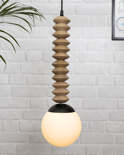 Rustic Beaded Swag Pendant, Balcony Bar Cafe Living Dining Room, Retro Loft Light, Ceiling Hanging Light, natural white Frosted globe