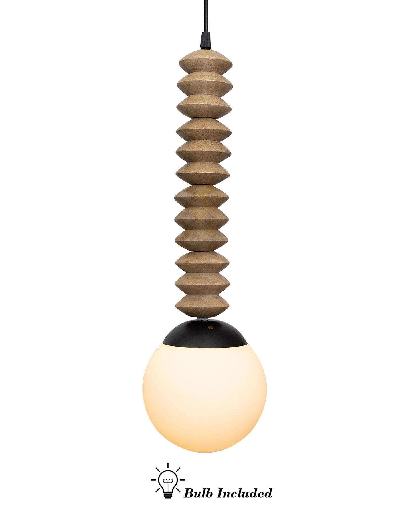 Rustic Beaded Swag Pendant, Balcony Bar Cafe Living Dining Room, Retro Loft Light, Ceiling Hanging Light, natural white Frosted globe