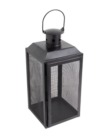 Set of 2 Iron Lantern and Candle Tealight Holder for Home Decor Items With 50 Warm White LEDs for Garden Patio Landscape Decoration